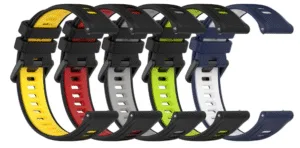 Pulseira de Silicone Detalhada 22mm Garmin Forerunner 265/255