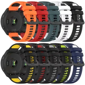 Pulseira de Silicone Detalhada 20mm Garmin Forerunner 55/165 e Vivoactive 5